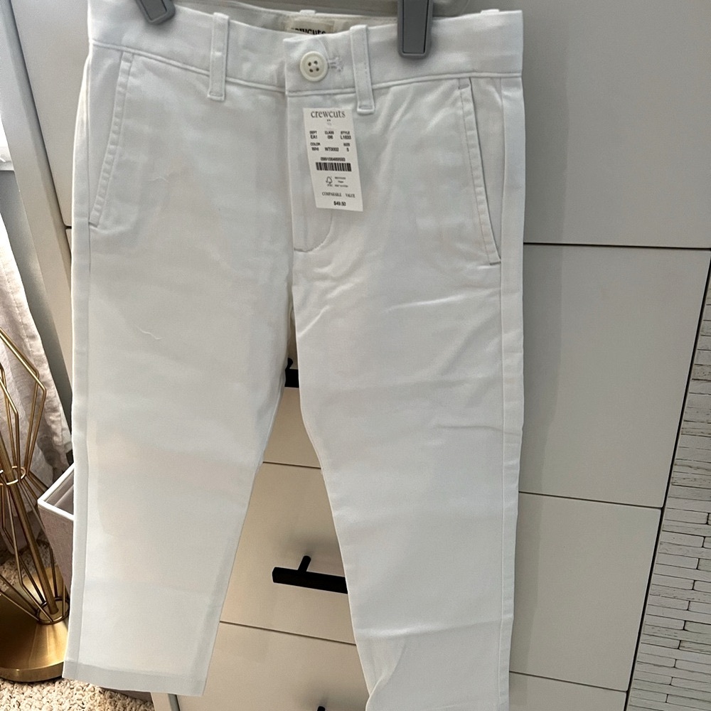 Crewcuts Slim Fit White Trousers NWT